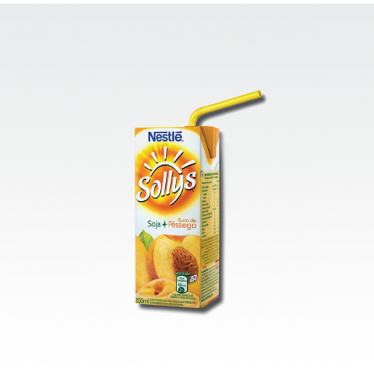 Bebida de Soja Sollys Pêssego 200ml